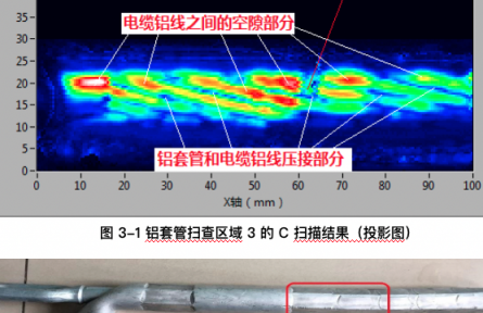 铝套管超声检测图像